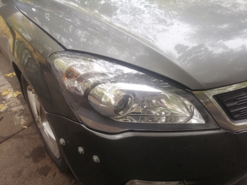 Замена фары и лобового стекла. — KIA Ceed (1G), 1,6 л, 2010 года ...