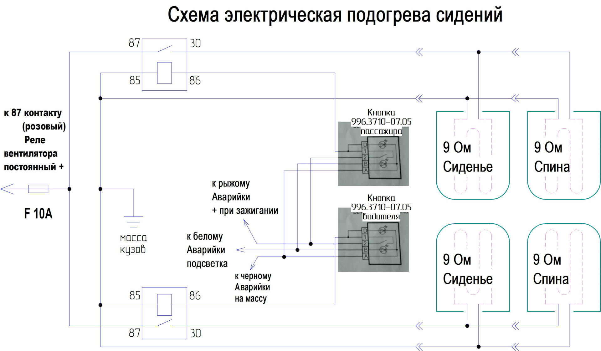 Подогрев Сидений Калина 1 Купить