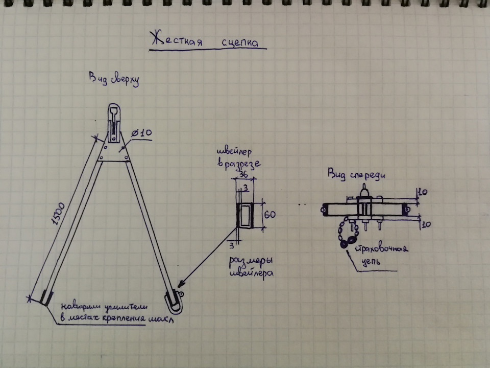 тренога для тали чертеж