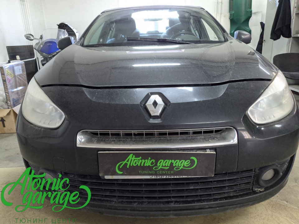 Renault Fluence, установка светодиодных линз Aozoom A3 ...