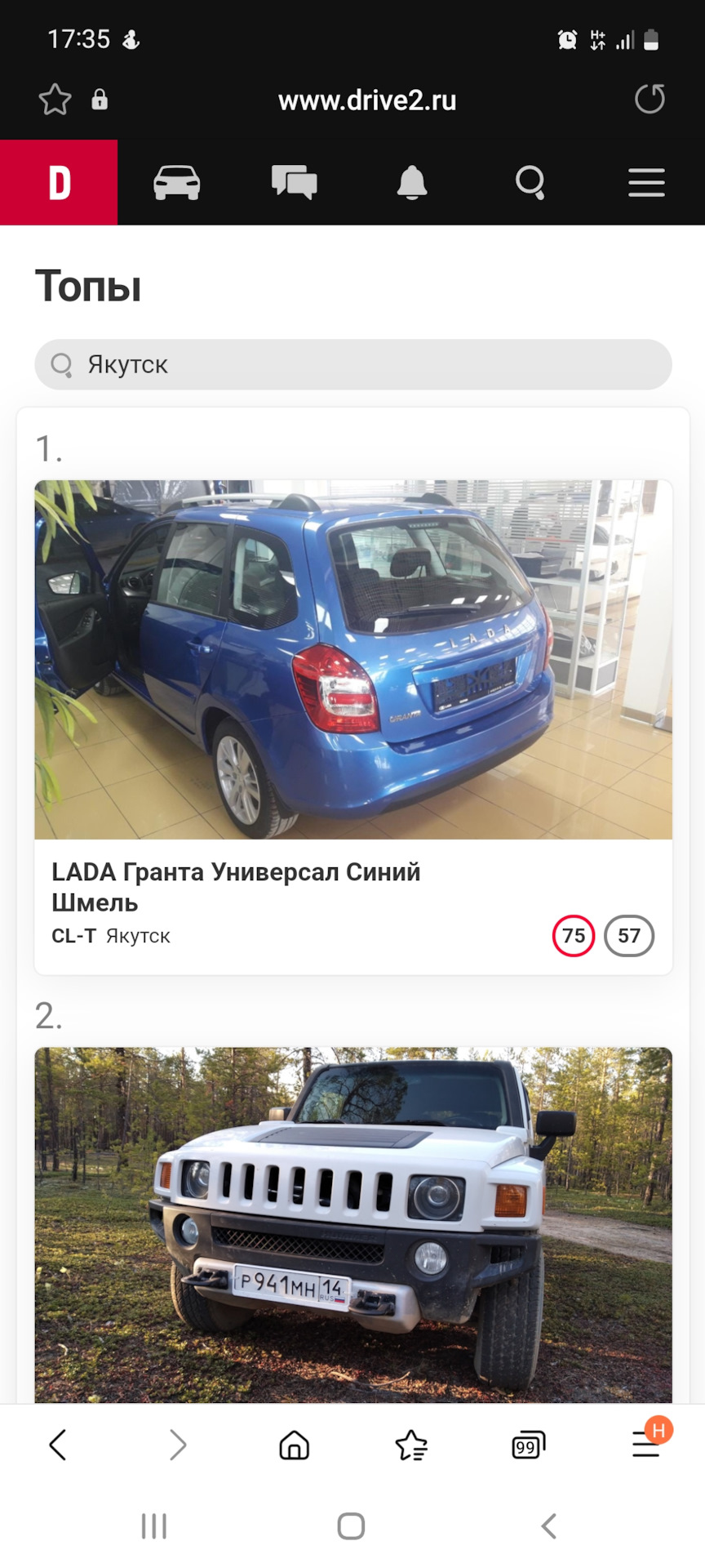 Топ города Якутск — Lada Гранта Универсал, 1,6 л, 2020 года | рейтинг и  продвижение | DRIVE2