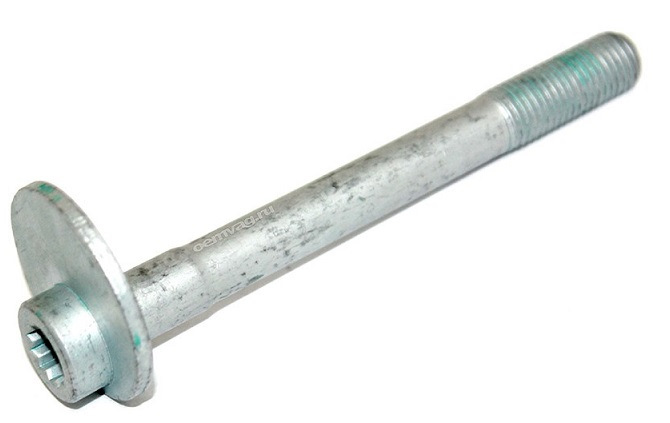 Болт схождения 8E0501387B Шайба схождения WHT001657 Гайка N90942901 — Volkswagen Passat B5. Запчасти на фото: 8E0501387B, WHT001657, N90942901