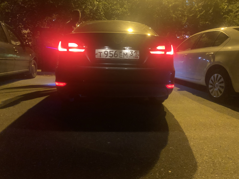 Дополнительные светодиодные габариты+стоп в бампер вместо катафотов ...