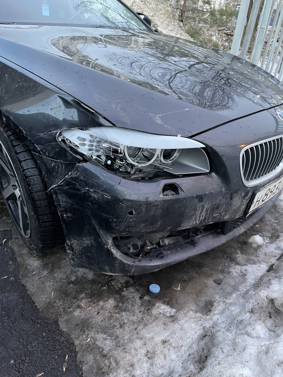 А ездить умеют не все — BMW 5 series (F10), 3 л, 2012 года | ДТП | DRIVE2