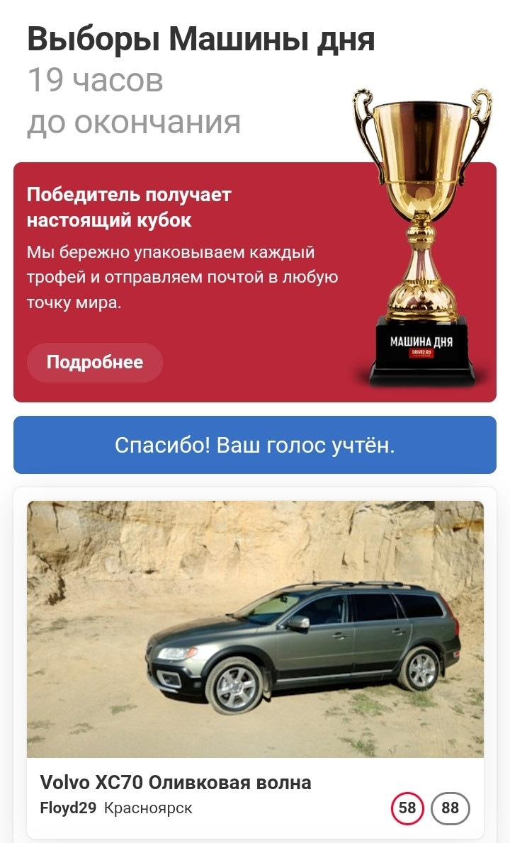 Друзья, прошу поддержать на выборах! — DRIVE2