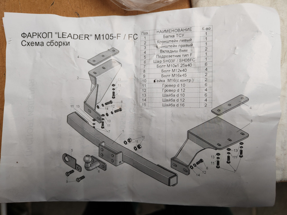 Установка фаркопа аутлендер ХЛ — Mitsubishi Outlander XL, 2,4 л, 2008 ...