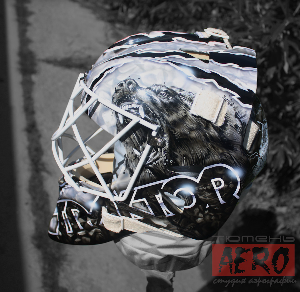 Шлем вратаря ХК "Трактор"(КХЛ, Челябинск) — Сообщество «Аэрография» на ...