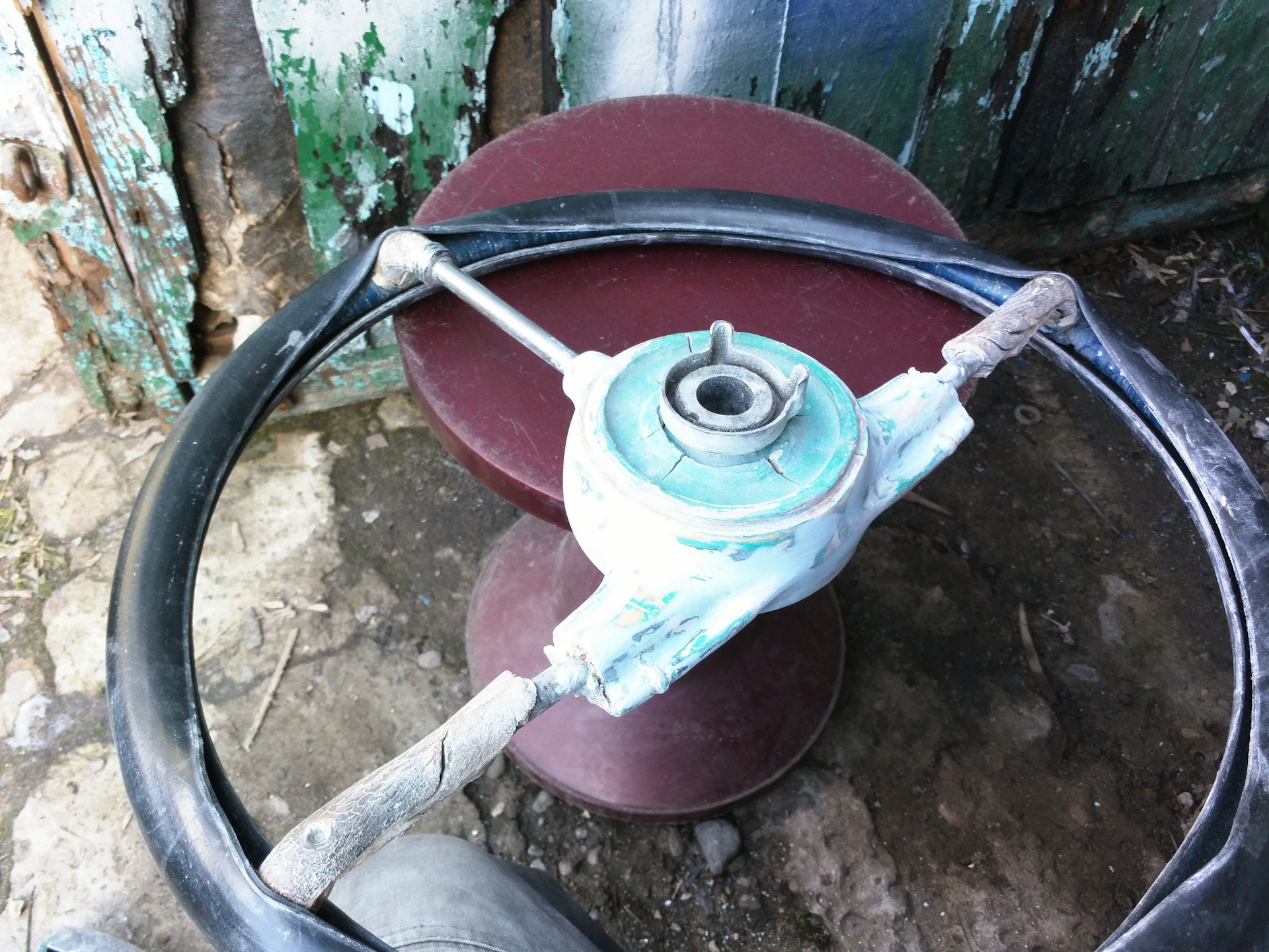 Простая реставрация руля, обшивка кожей. — ГАЗ 21, 4,2 л, 1963 года ...