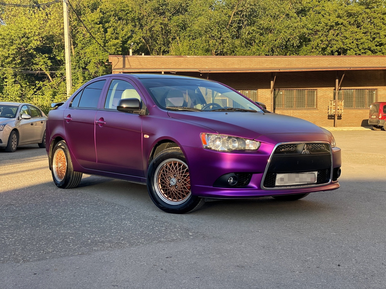 117. Результат и первая фотосессия после изменения цвета. TeckWrap Concord  Grape. — Mitsubishi Lancer X, 1,5 л, 2011 года | стайлинг | DRIVE2