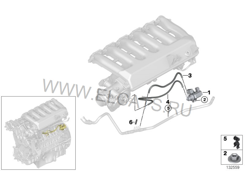 Подушка двигателя BMW E39 11.2000 универсал M54B30 22116754608