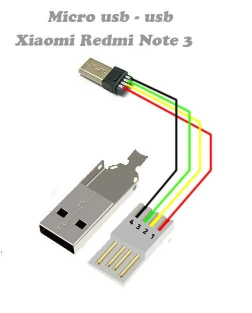 Распайка провода usb