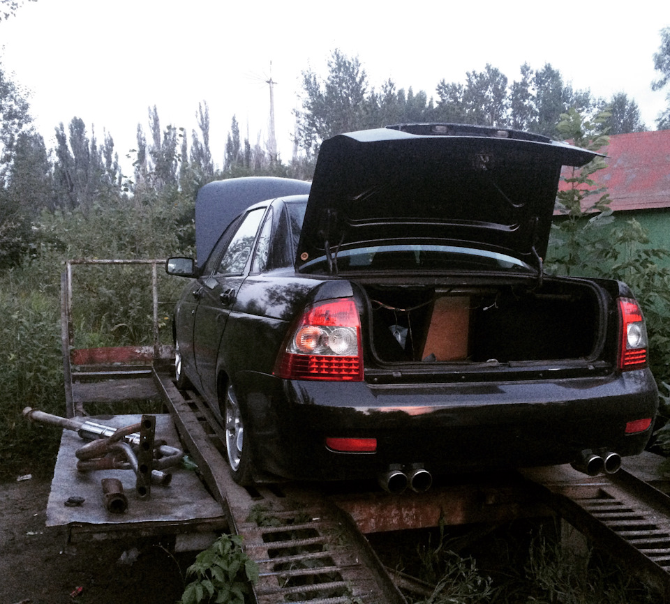 Выхлоп — Lada Приора седан, 1,6 л, 2008 года | тюнинг | DRIVE2