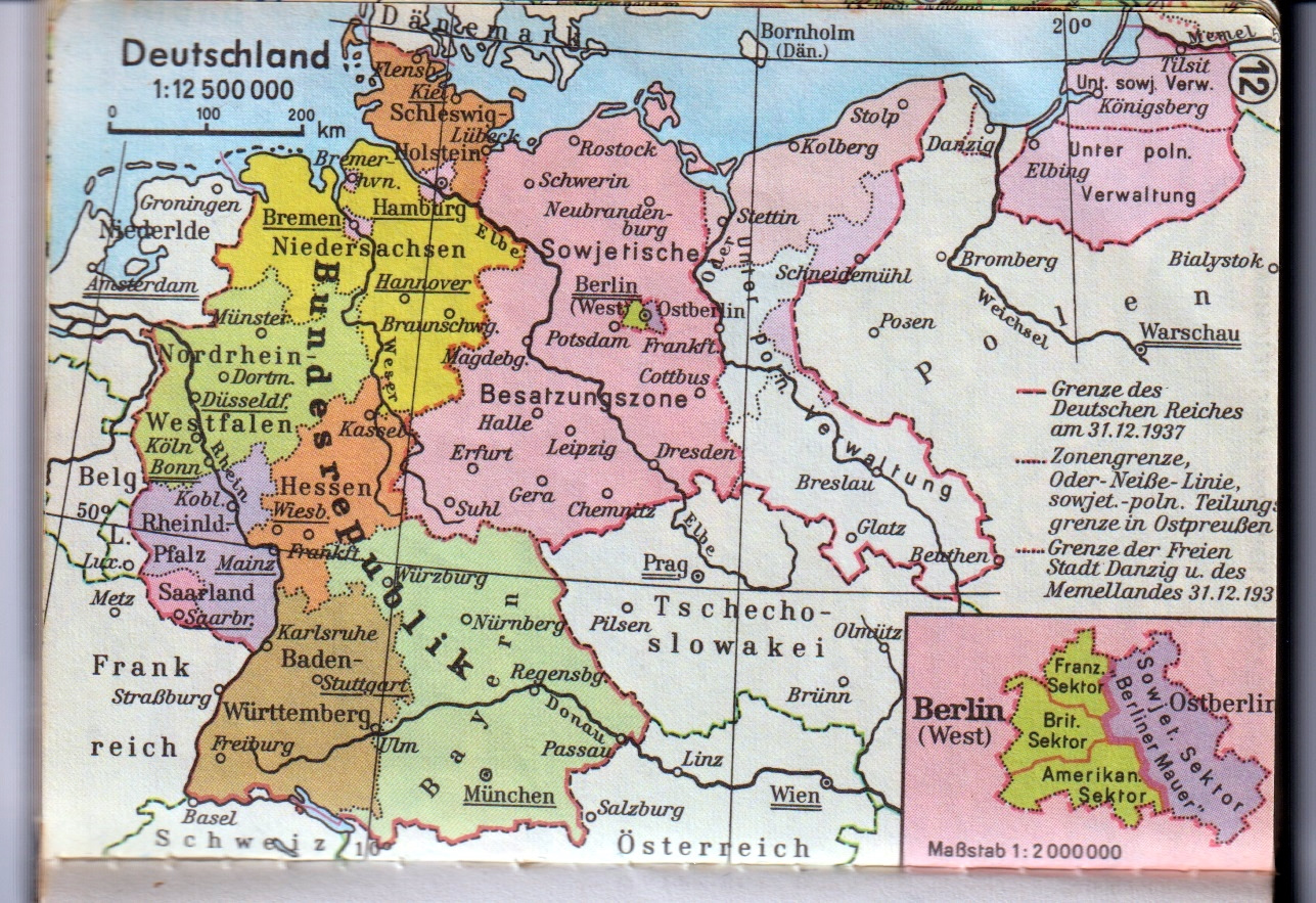 Карта германии 1940 года с городами на русском языке