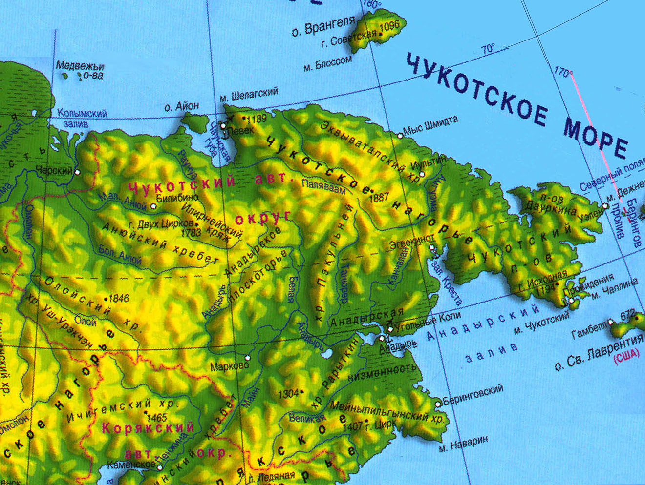 Уральские острова на карте