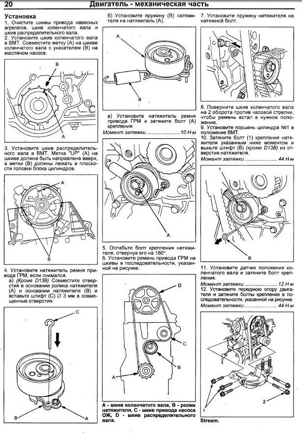 Момент затяжки хонда цивик d15b