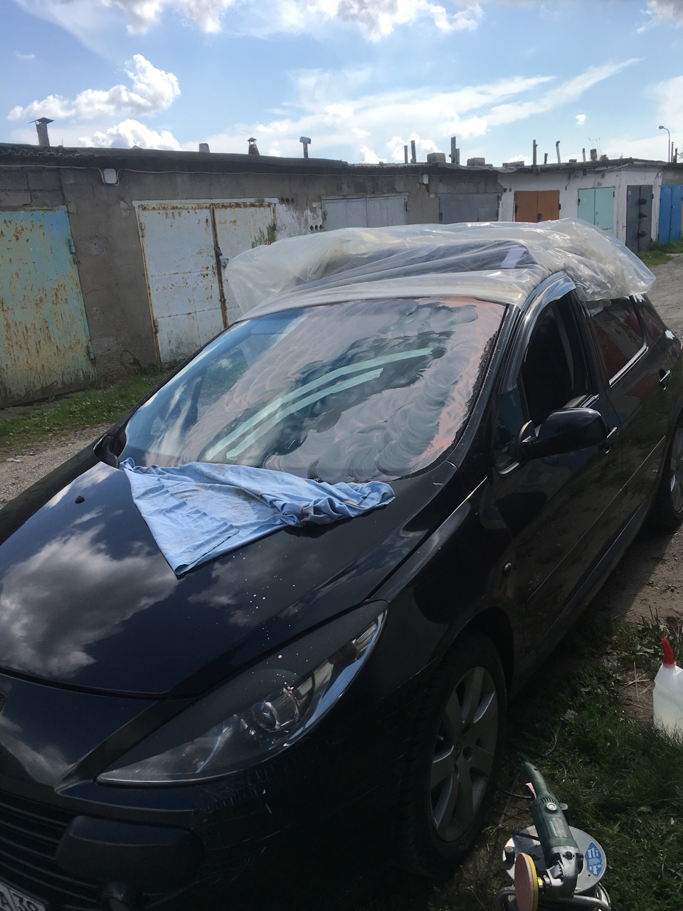 Шлифовка лобового стекла — Peugeot 307, 1,6 л, 2006 года | своими ...