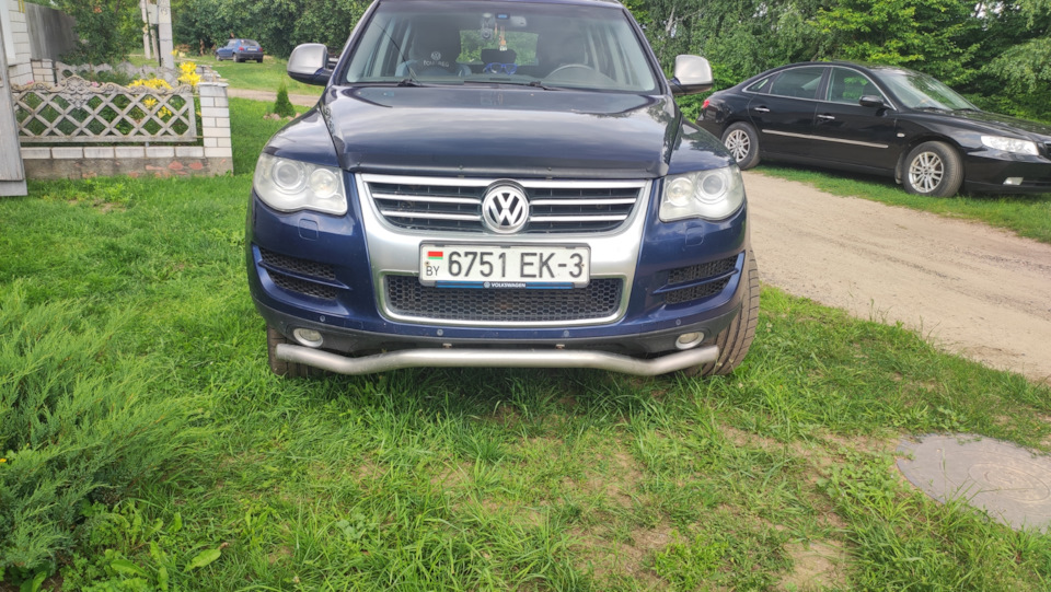 Полировка фар и покрытие лаком — Volkswagen Touareg (1G), 3 л, 2007 ...