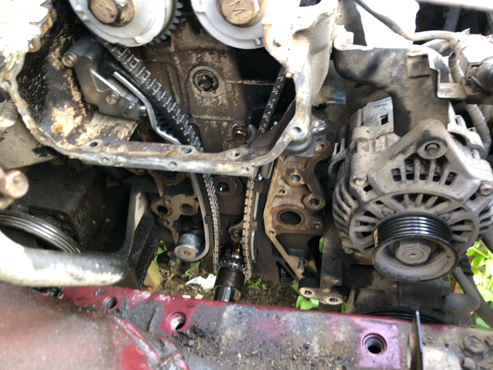 Замена цепи. — Nissan Sunny (B15), 1,3 л, 2001 года | запчасти | DRIVE2