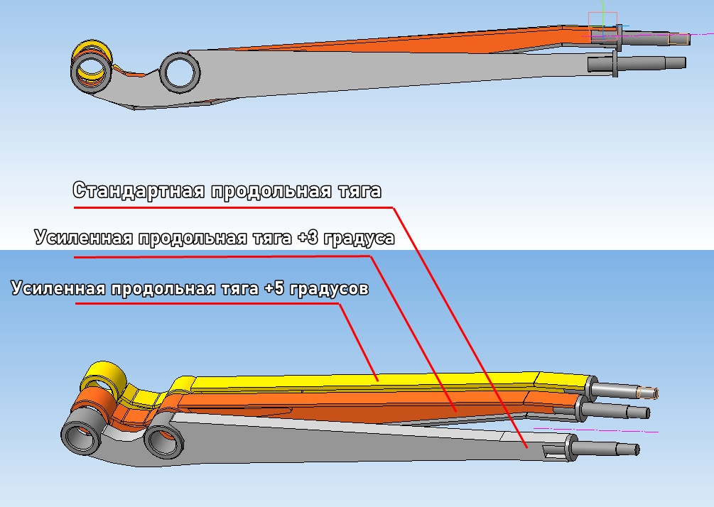 Продольная тяга схема