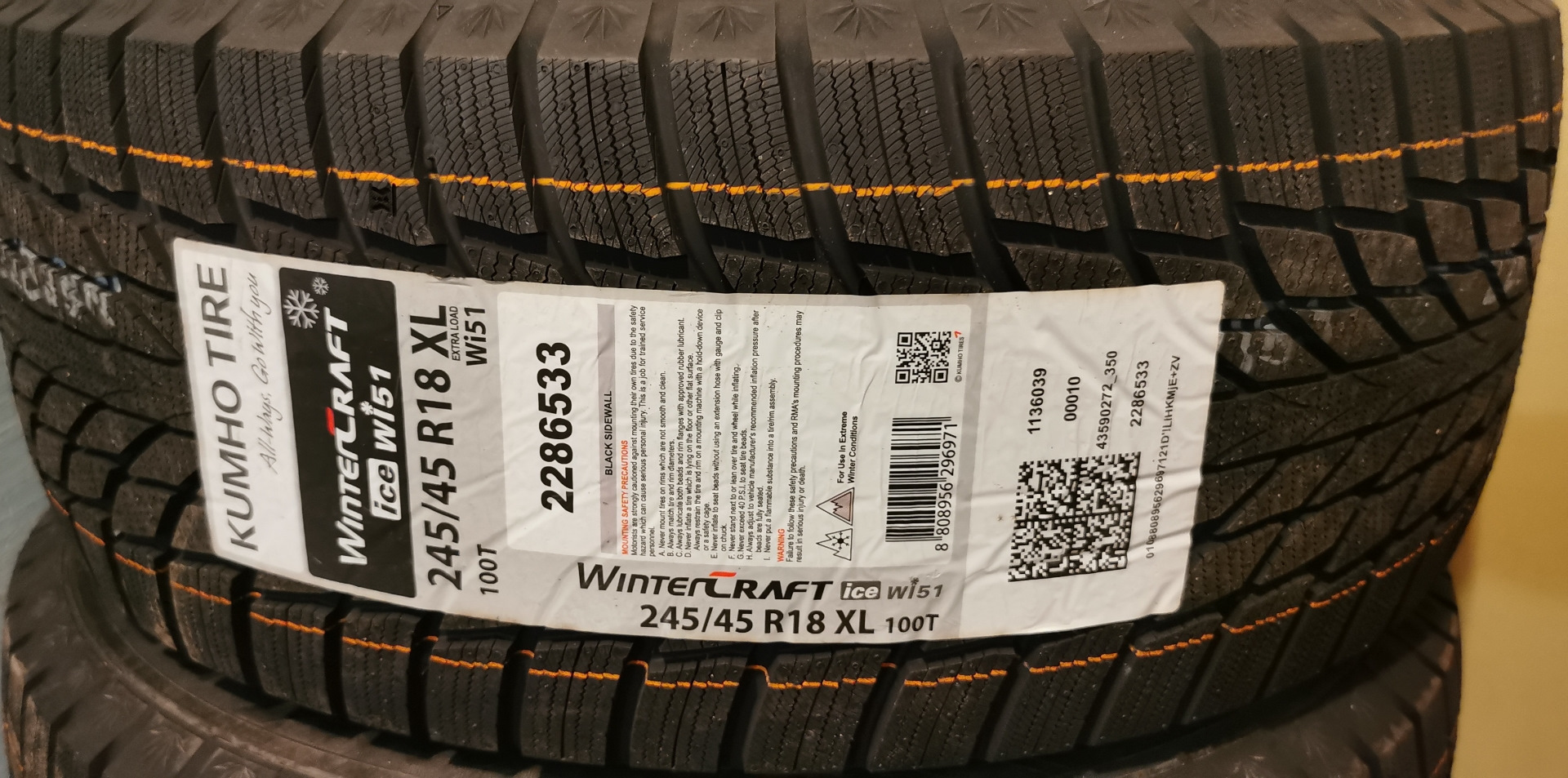 Зимняя резина 245/45 R18 — Volvo S80 (2G), 2 л, 2015 года | шины | DRIVE2