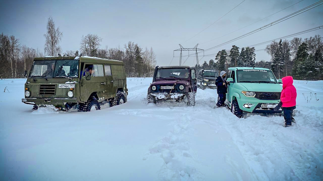 Глубокий слоёный снег. Мы не сдаёмся!) — УАЗ 315195 Hunter, 2,7 л, 2007  года | путешествие | DRIVE2