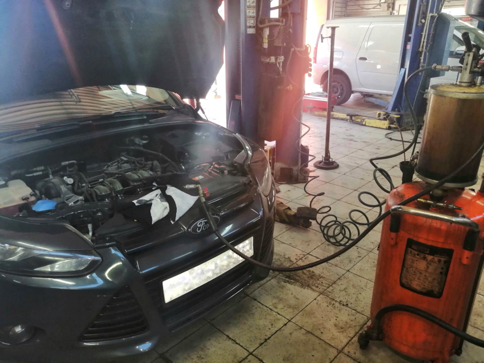 Третий раз уже практикуем замену масла путем отсасывания ) — Ford Focus Hatchback III