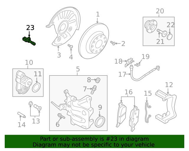 WHT007147B Датчик скорости заднего колеса abs (abs wheel speed sensor ...