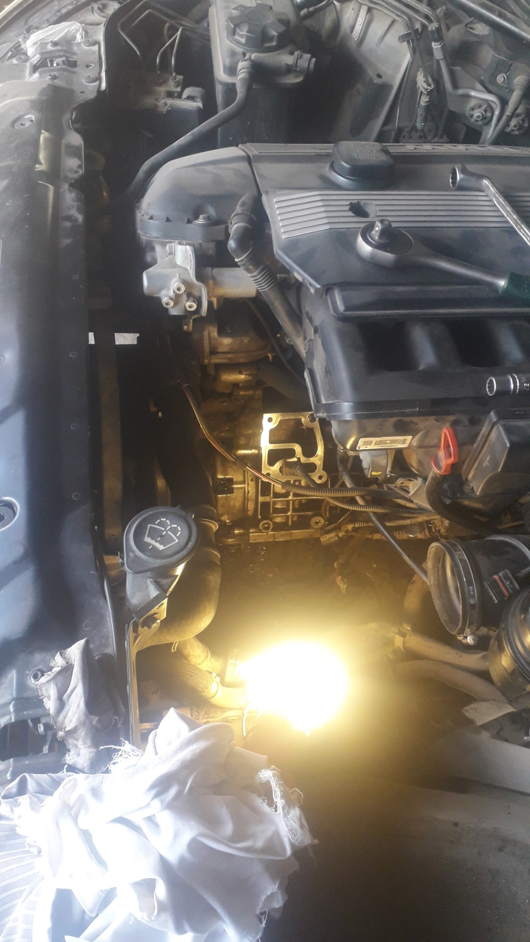 Прокладка поддона и масляного стакана — BMW 5 series (E60), 2,2 л, 2004 ...