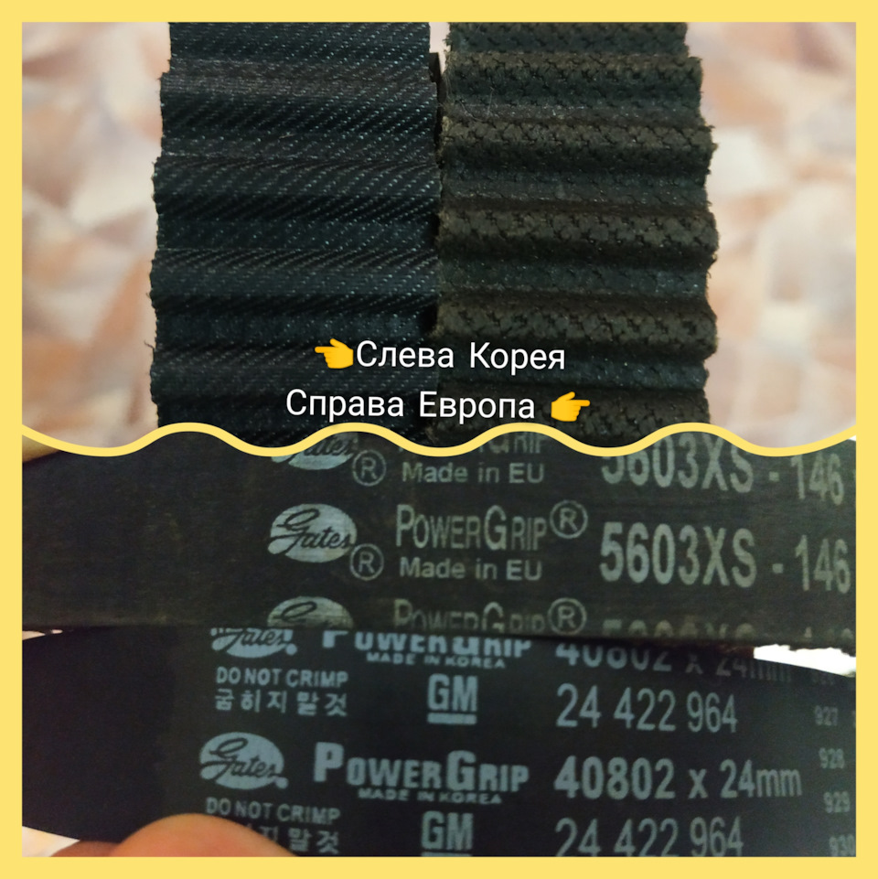 24422964 Ремень грм GM | Запчасти на DRIVE2