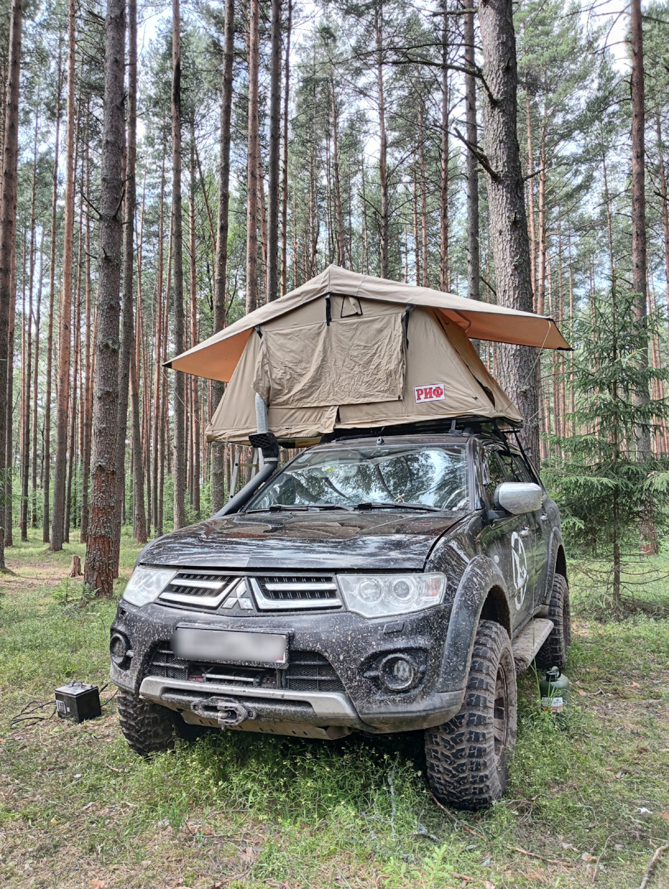 Палатка на крышу РИФ — Mitsubishi Pajero Sport (2G), 2,5 л, 2014 года |  тюнинг | DRIVE2