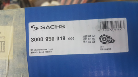 3000950019 Сцепление, комплект для AUDI, SEAT, SKODA, VW SACHS ...