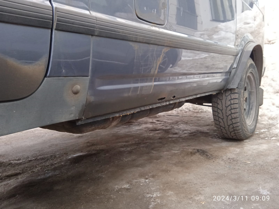 Чем закрасить порог после переварки. — ГАЗ Соболь, 2,8 л, 2013 года ...