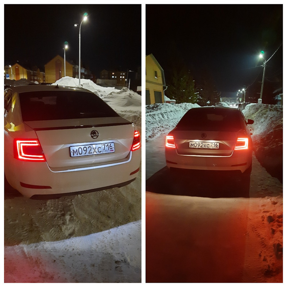 Сравнение подсветок — Skoda Octavia A7 Mk3