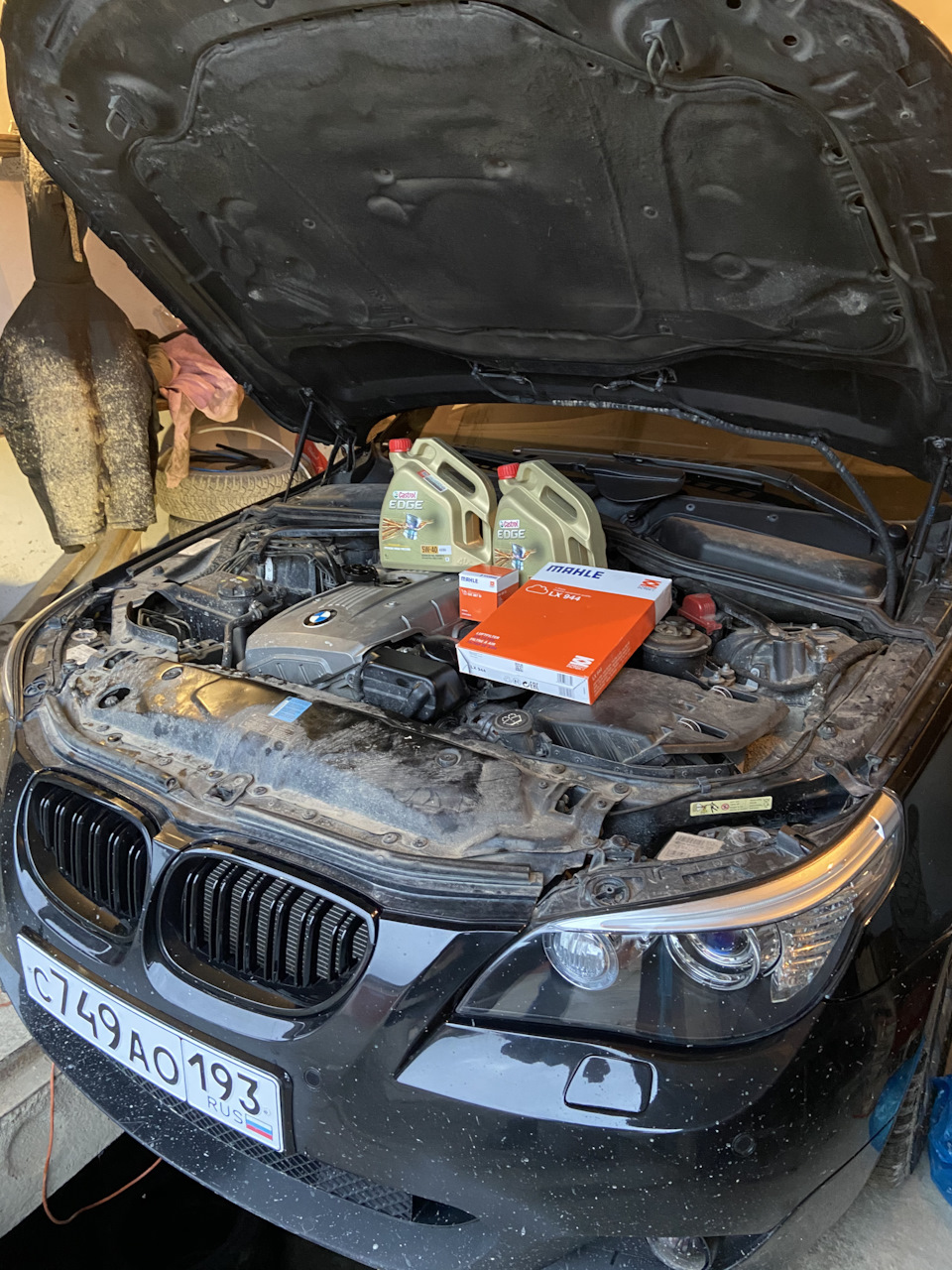 Замена масла — BMW 5 series (E60), 3 л, 2005 года | плановое ТО | DRIVE2