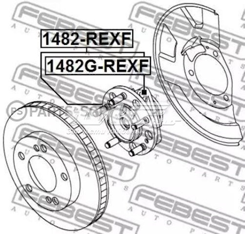1482GREXF Ступица передняя FEBEST | Запчасти на DRIVE2