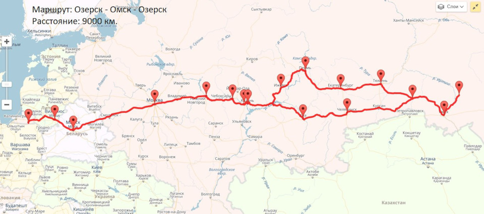 Расстояние от нижнего новгорода до омска