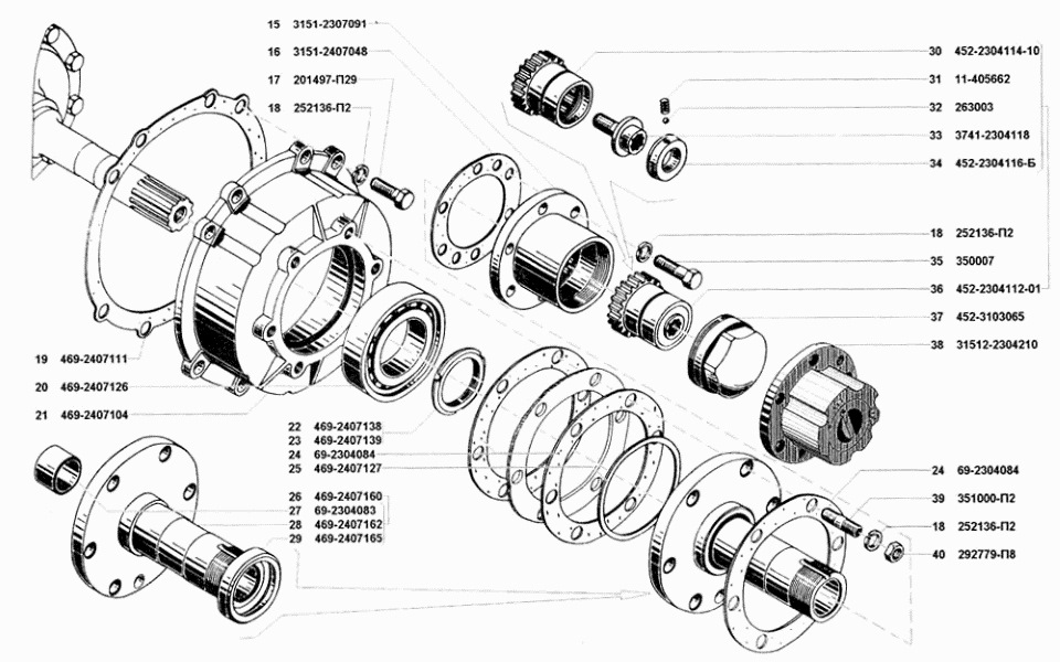Ступица уаз передняя схема