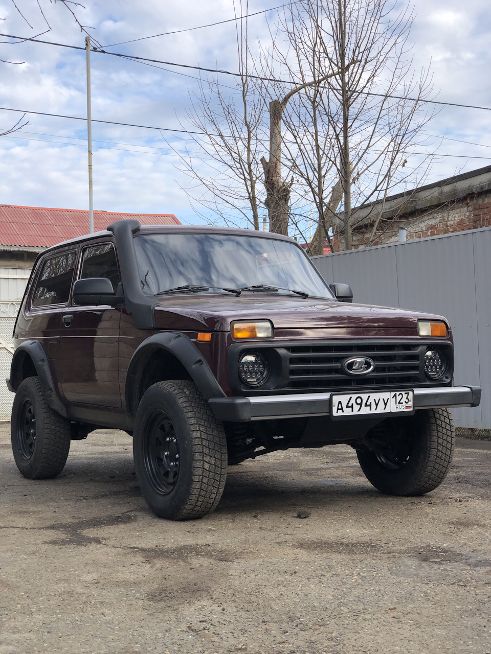 Установка диодных фар Нива 21214 — Lada 4x4 3D, 1,7 л, 2007 года ...