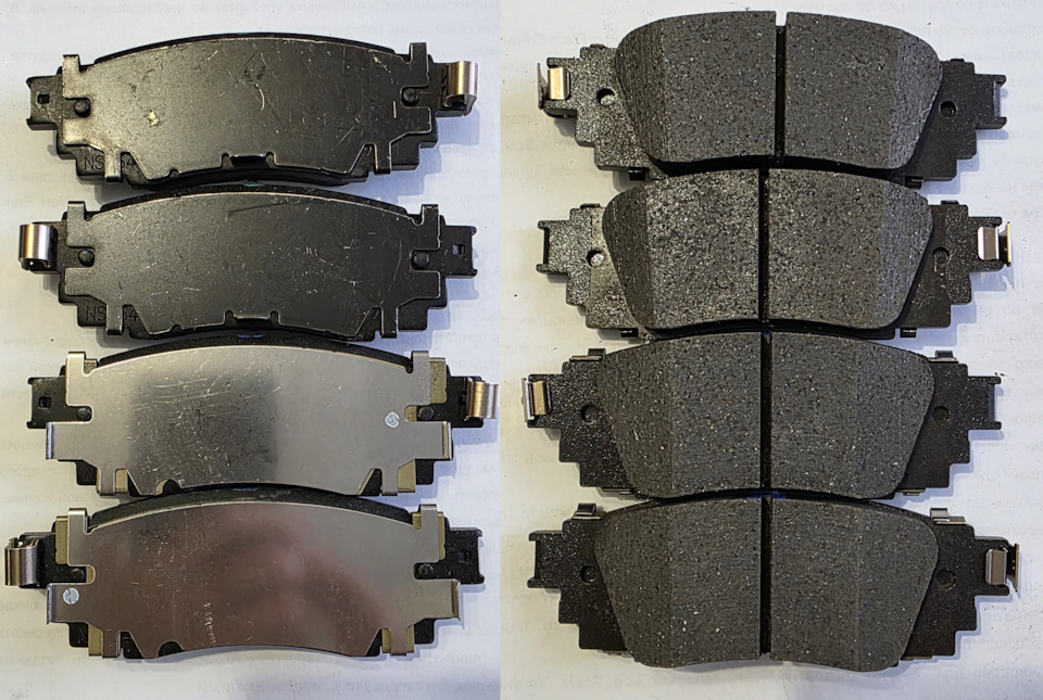 04466-33220 они-же 04466-33230 с комплектом пластин 04946-33090 — Toyota RAV4 (5G). Запчасти на фото: 0446633220, 0446633230, 0494633090