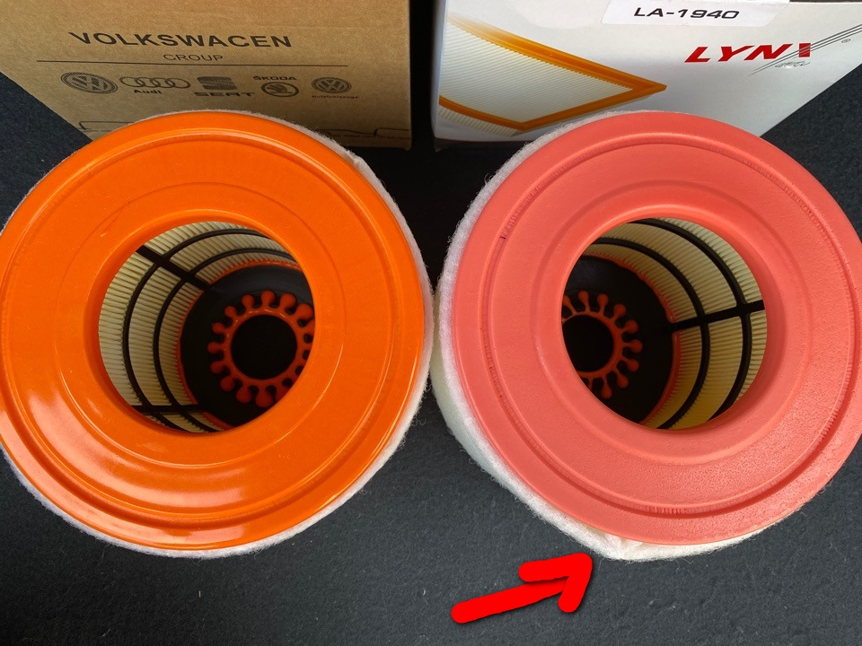 Воздушный фильтр VAG (подделка) — Audi A6 (C7), 2 л, 2012 года ...