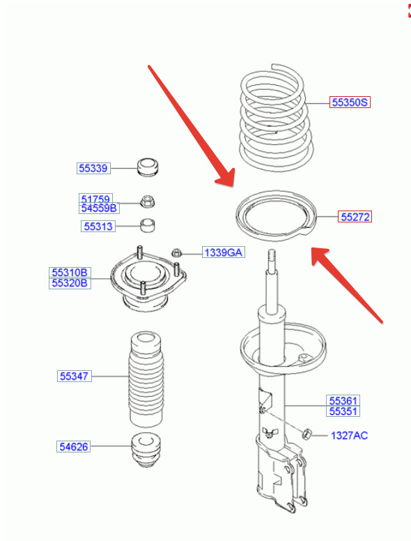 Резинки под пружины — Hyundai Elantra (3G), 1,6 л, 2005 года | запчасти ...