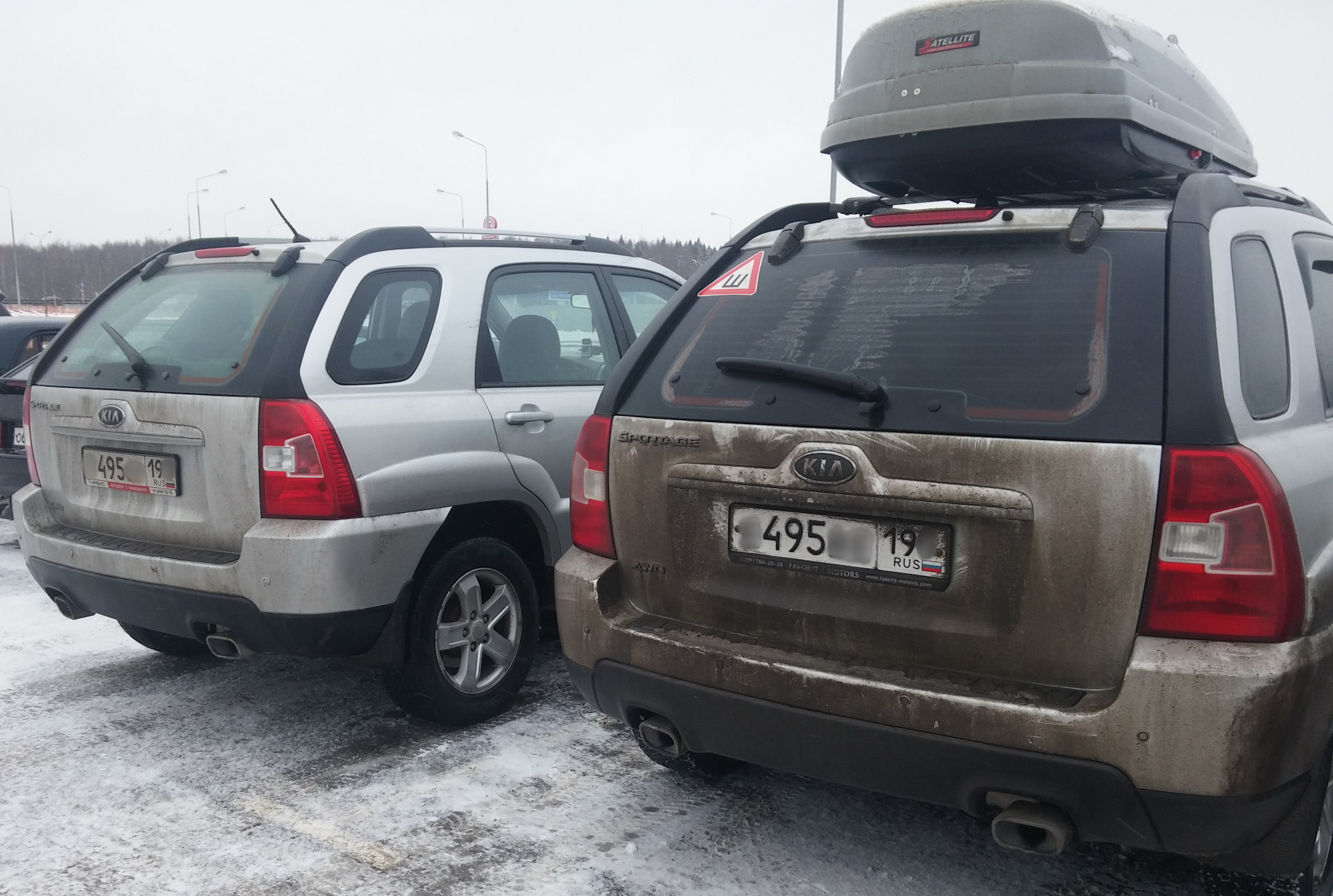 Повесил багажник — KIA Sportage (2G), 2 л, 2009 года | аксессуары | DRIVE2