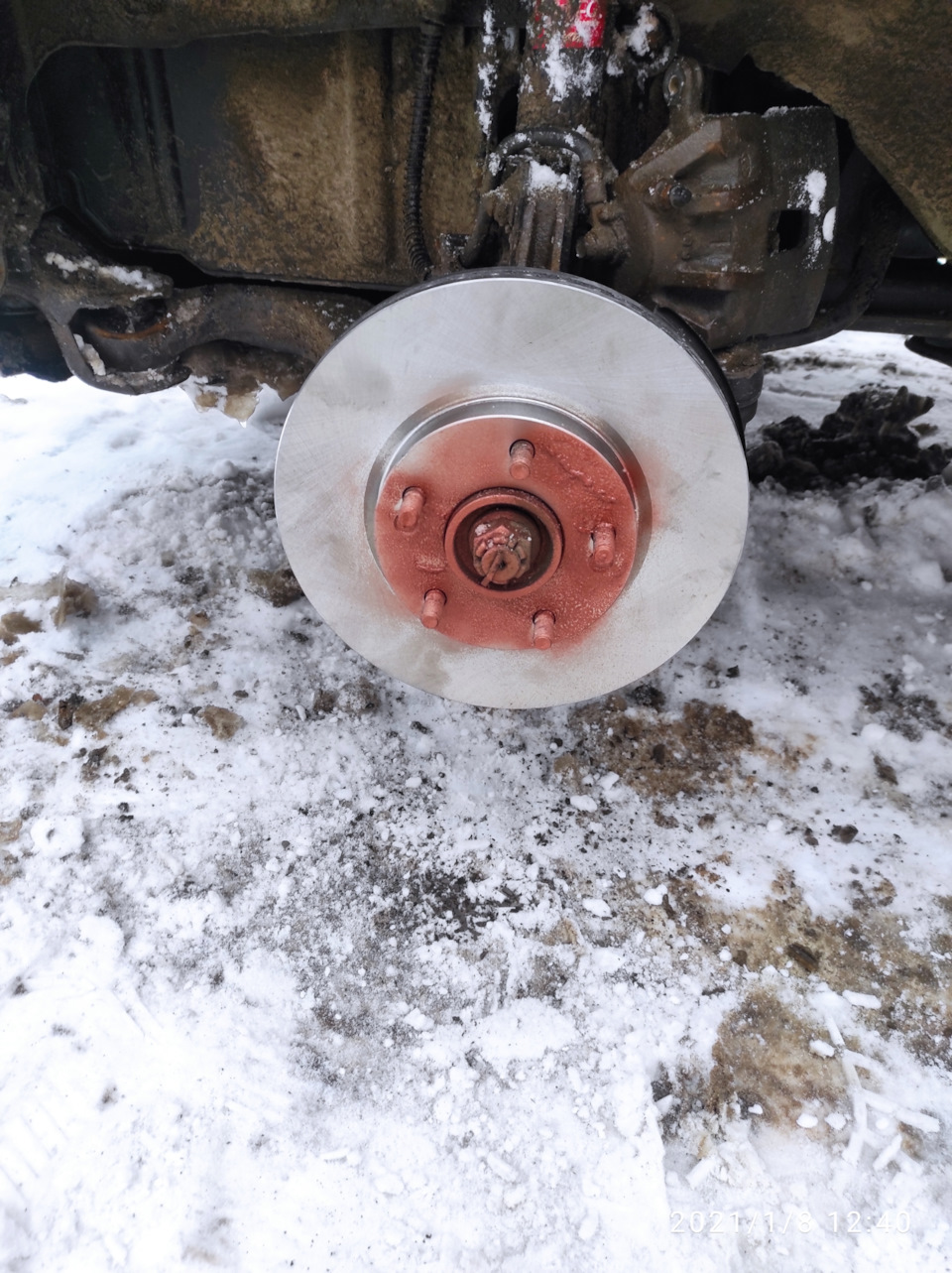 Поменял передние тормозные диски и колодки стояночного тормоза! — KIA ...