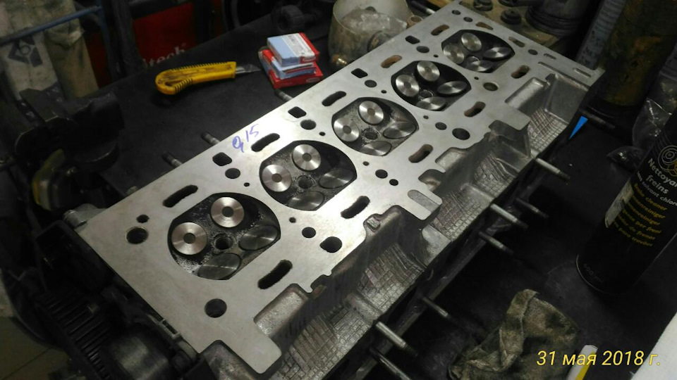 Закончили голову, восстановление масляного радиатора. Фото выемки ...