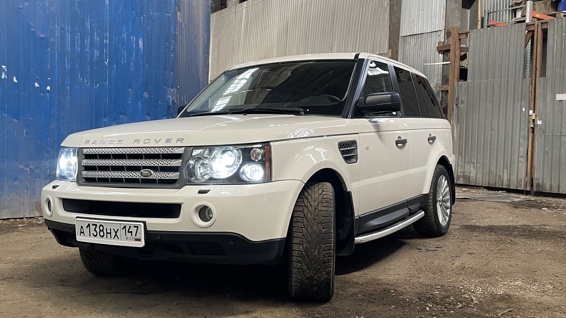 Land Rover Range Rover Sport (1G) 3.6 дизельный 2008 | Белый на черном на  DRIVE2