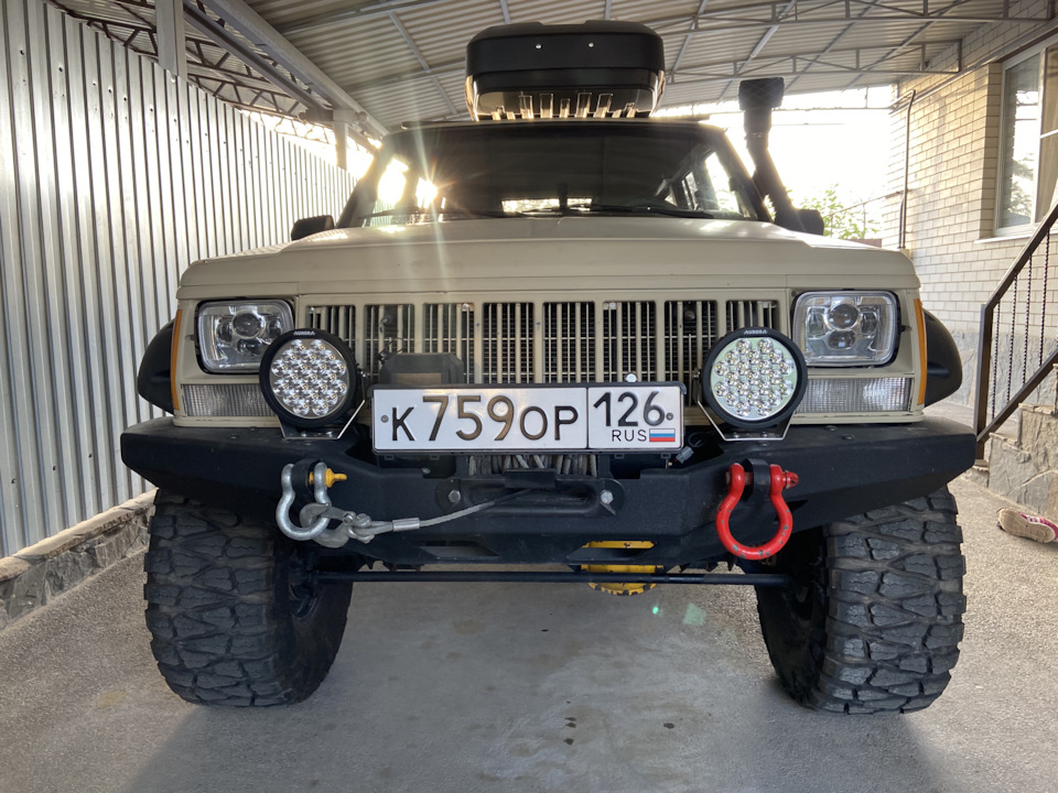 Установка прожекторов Аврора и ещё кое чего. — Jeep Cherokee (XJ), 4 л ...