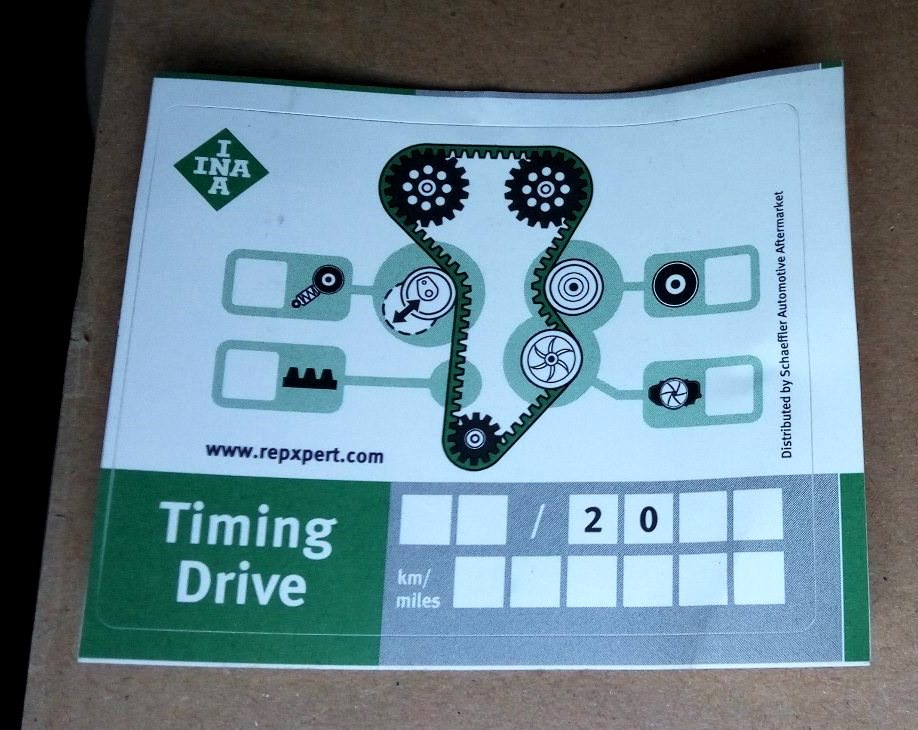 Timing drive. Комплект ГРМ INA 530050910.