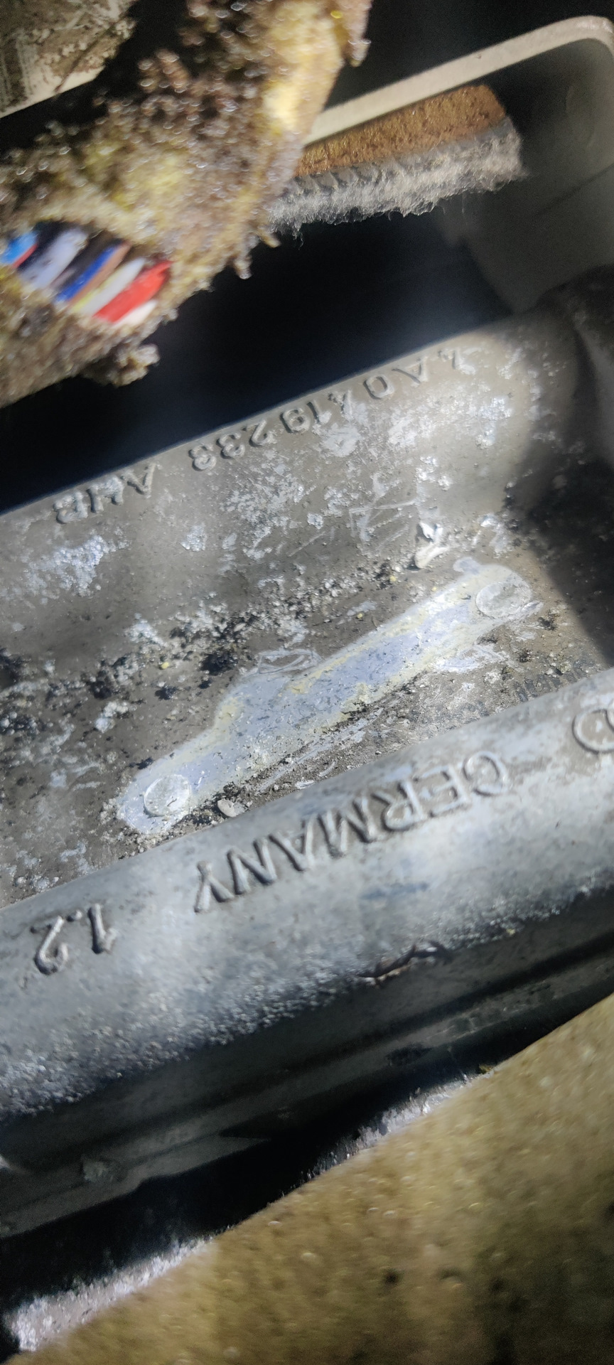 Устранение люфта рулевой колонки Ауди 100 — Audi 100 (C4), 2,3 л, 1991 ...