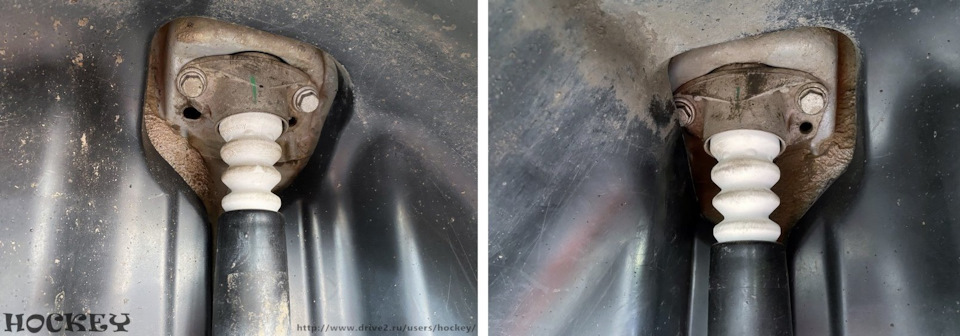 Установка укороченных отбойников задних стоек + убираем стук пыльников ...