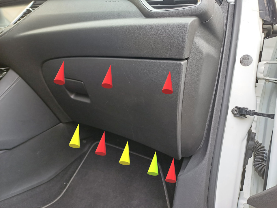 Снятие перчаточного ящика и замена салонного фильтра — Opel Grandland X ...